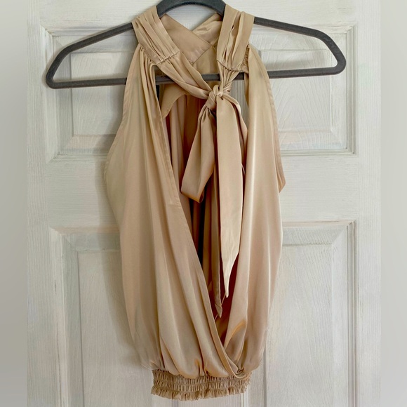 Express Tops - Open back silk express shirt, new with tags